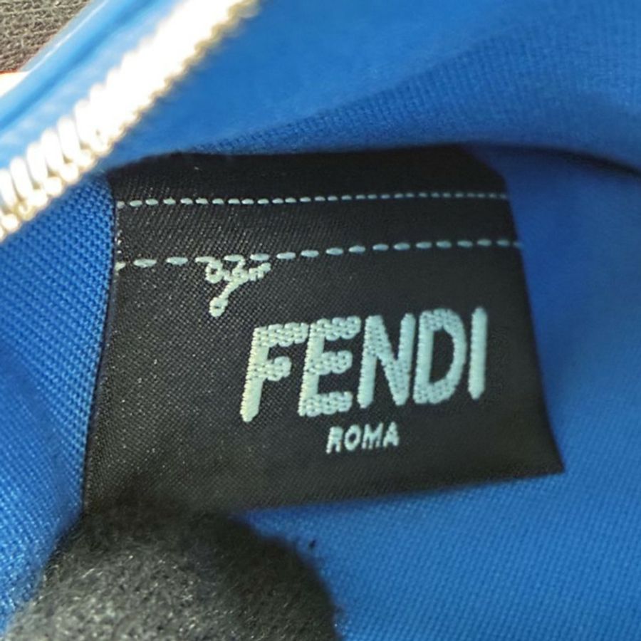 藍/紅色 牛皮 水鑽 Monster 化妝包 收納袋【FENDI 芬迪】 8M0341-5