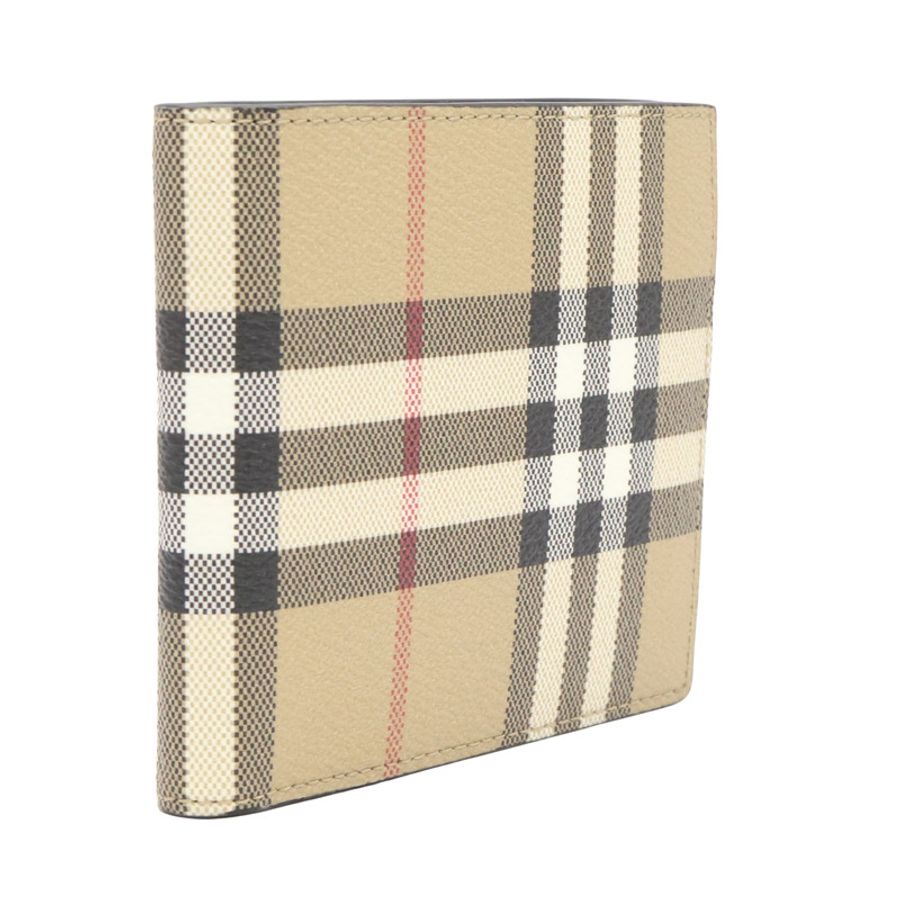 BURBERRY 巴寶莉 對折短夾 經典格紋 PVC塗層帆布 8084174 8084174-1