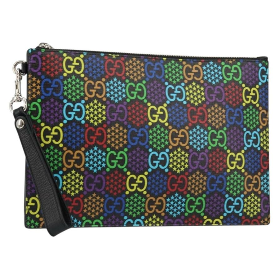 【日本直送】GUCCI GG迷幻手拿包 PVC多色銀 601087 正品 145251V-0