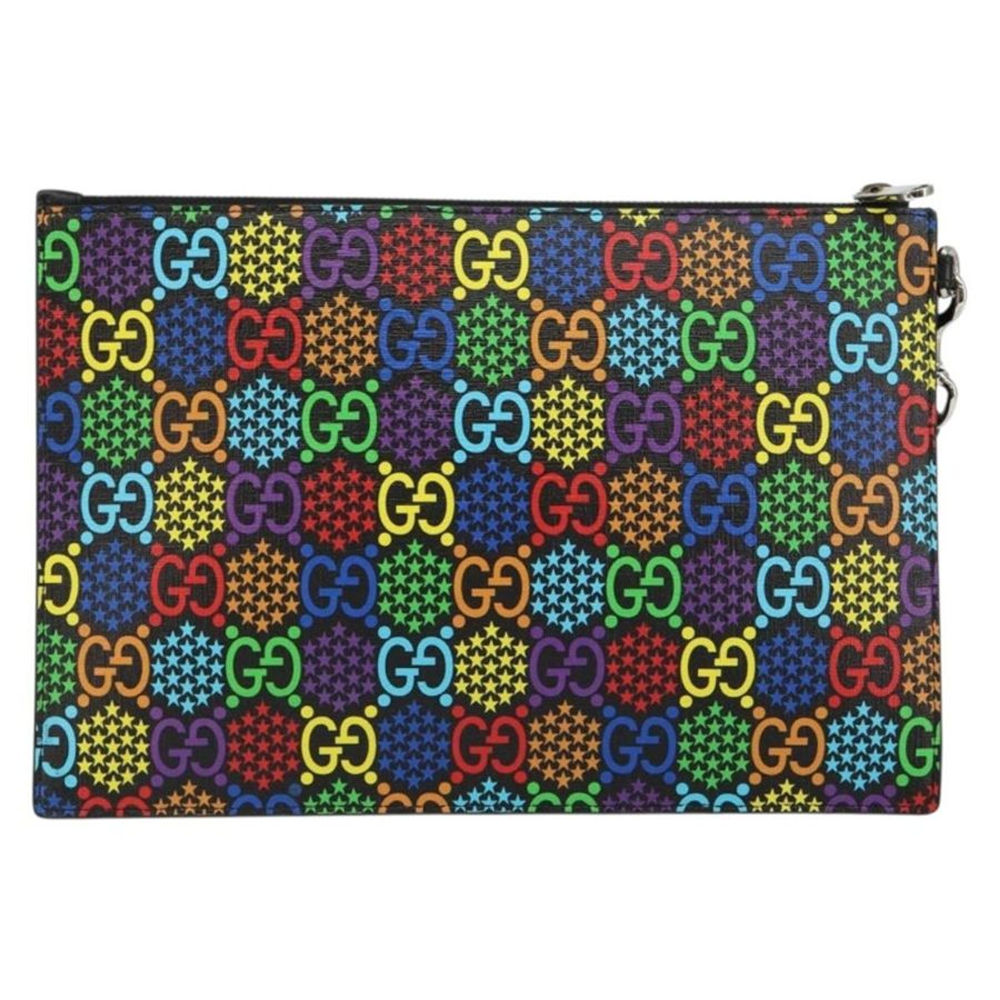 【日本直送】GUCCI GG迷幻手拿包 PVC多色銀 601087 正品 145251V-1