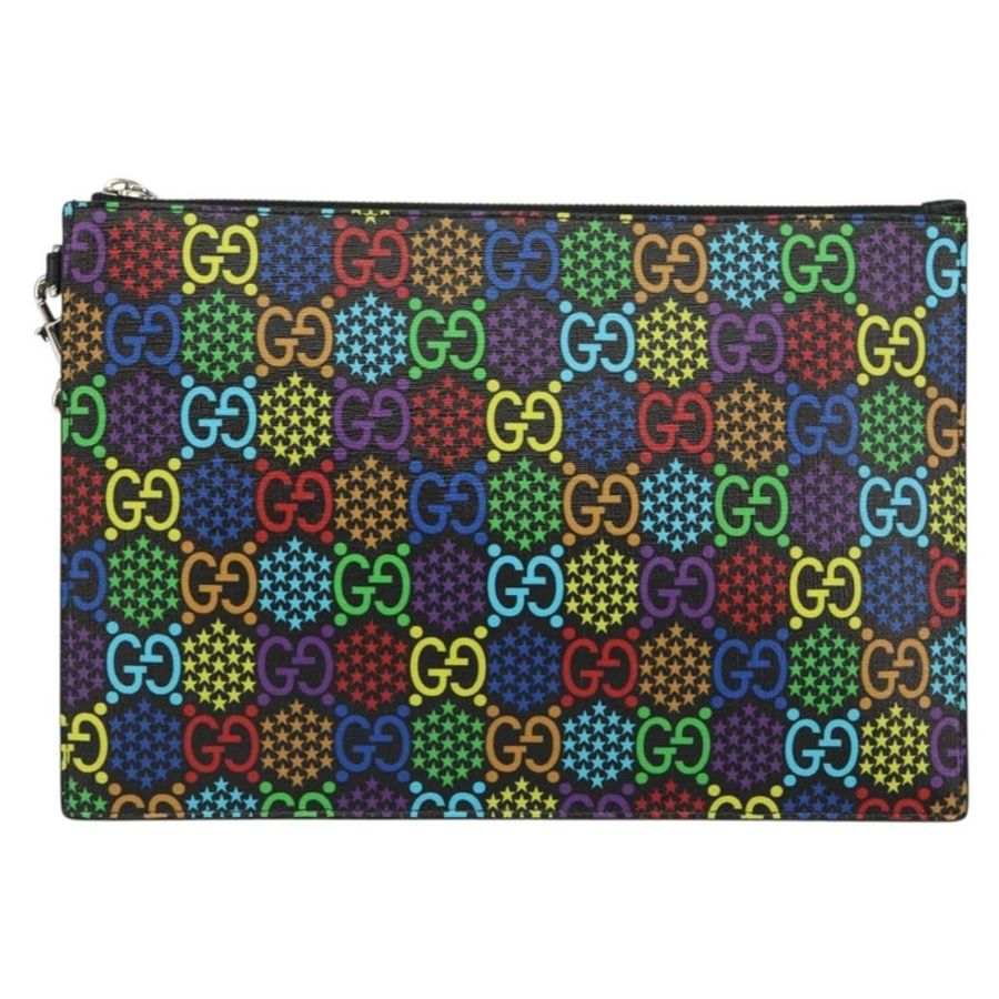 【日本直送】GUCCI GG迷幻手拿包 PVC多色銀 601087 正品 145251V-12