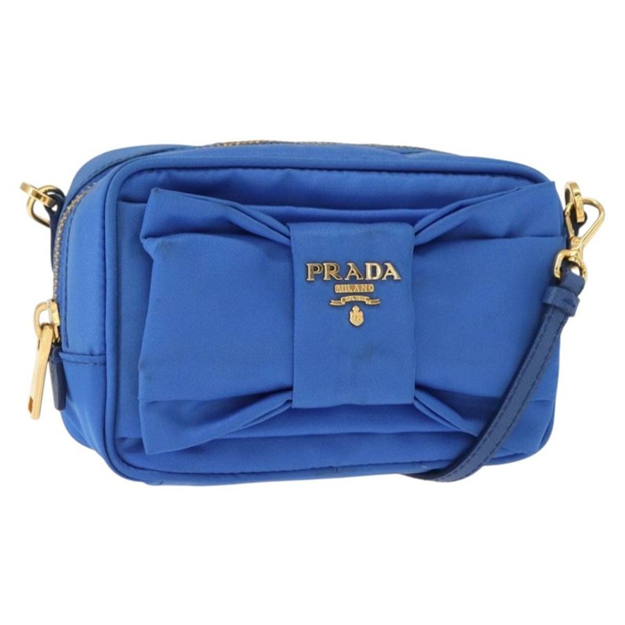 【日本直送】PRADA 尼龍藍金肩包 正品 150608A-0