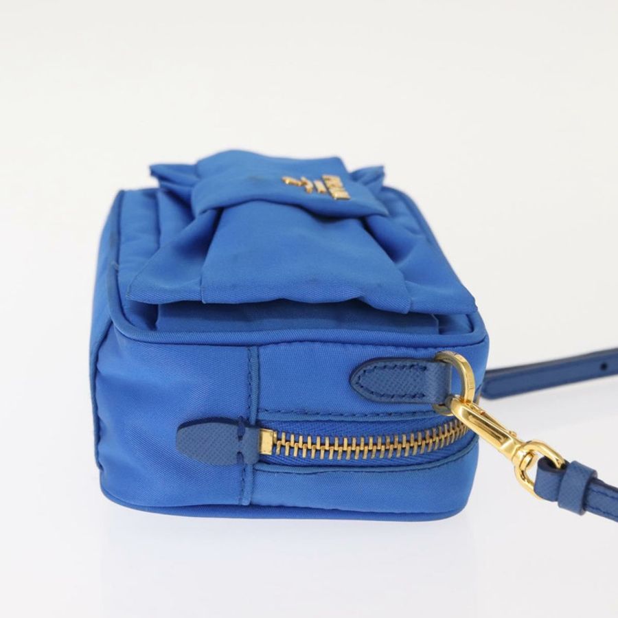 【日本直送】PRADA 尼龍藍金肩包 正品 150608A-2