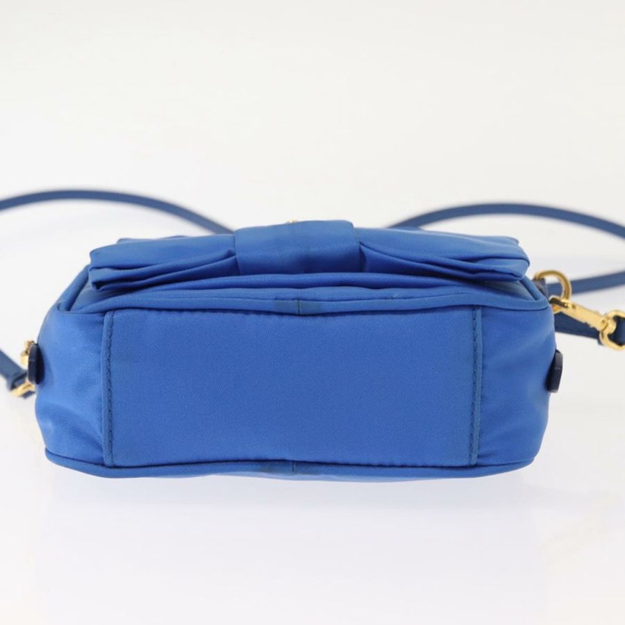 【日本直送】PRADA 尼龍藍金肩包 正品 150608A-4