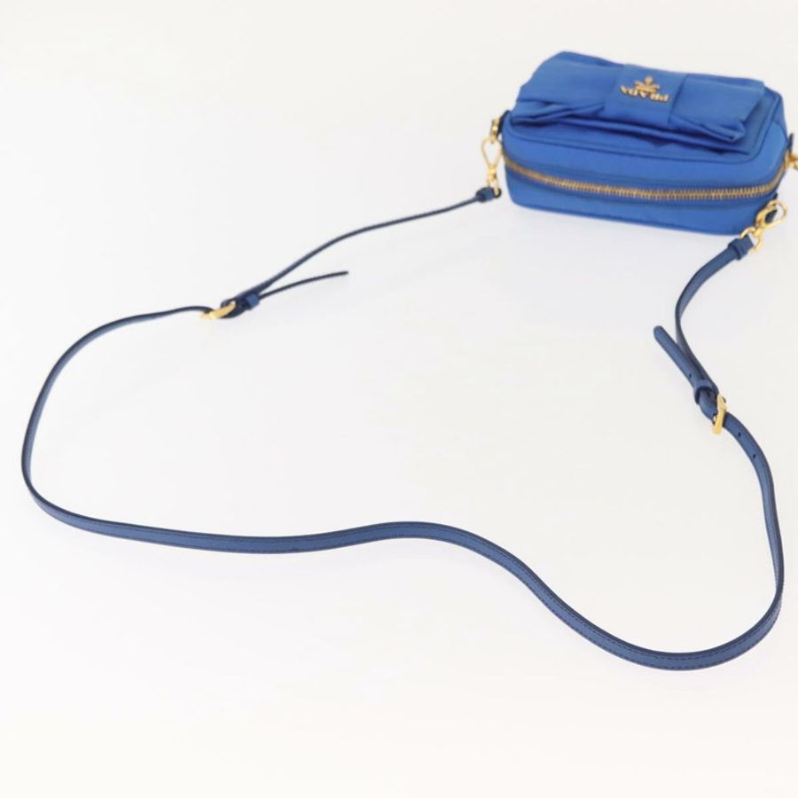 【日本直送】PRADA 尼龍藍金肩包 正品 150608A-6