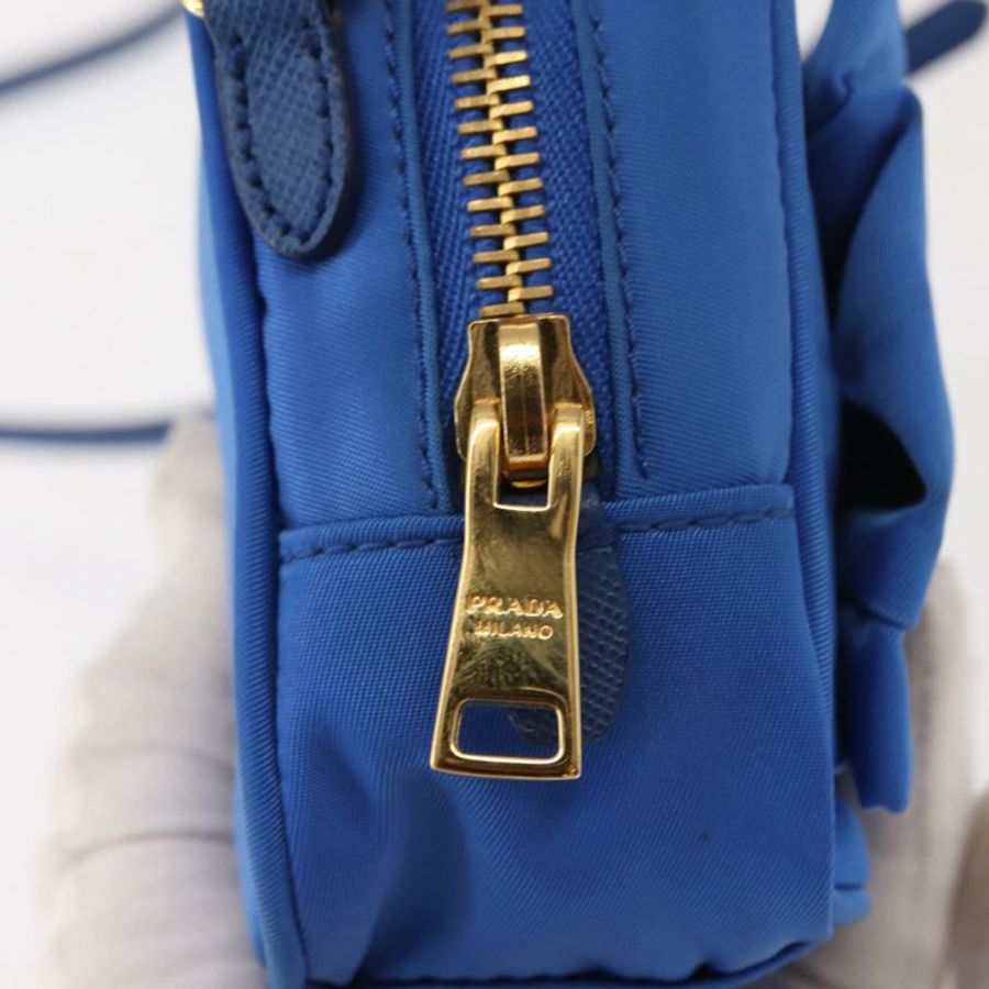 【日本直送】PRADA 尼龍藍金肩包 正品 150608A-16