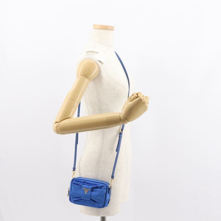 【日本直送】PRADA 尼龍藍金肩包 正品 150608A-21