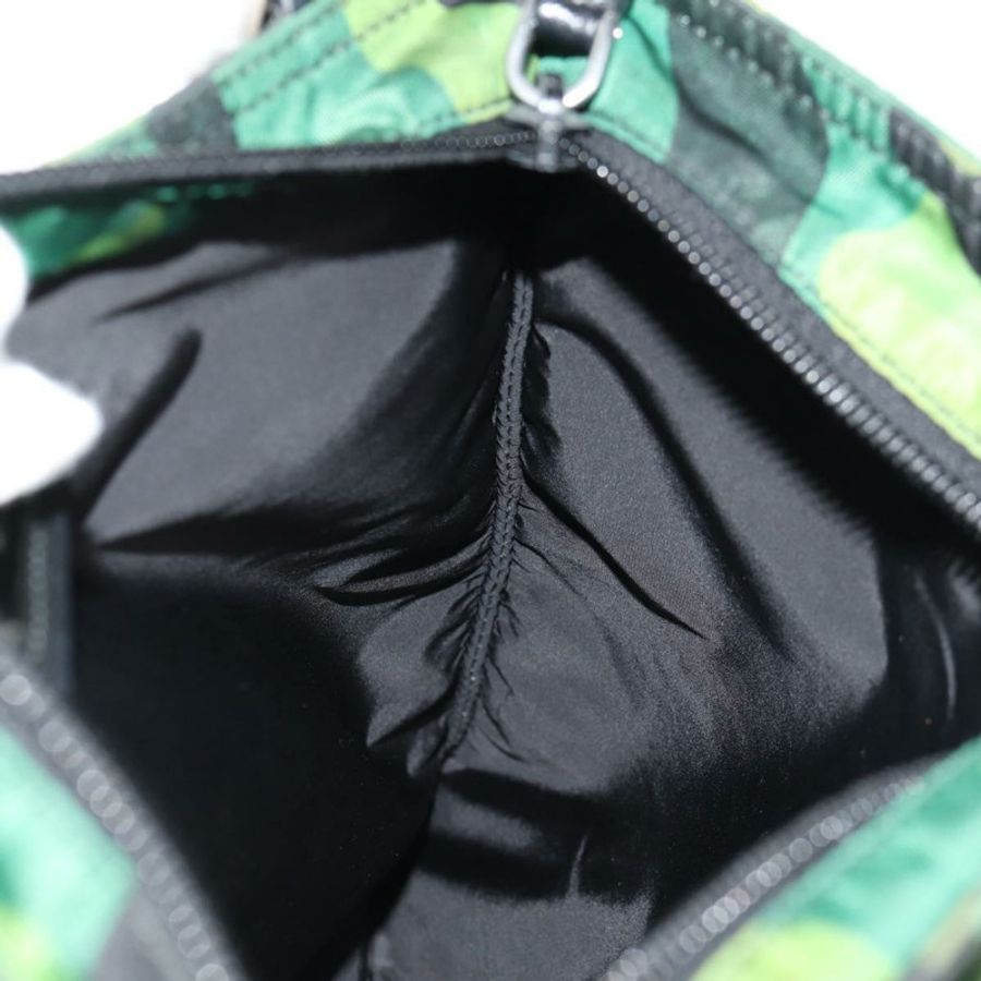 【日本直送】PRADA迷彩肩背包 尼龍 綠色 銀色 正品 149451V-24