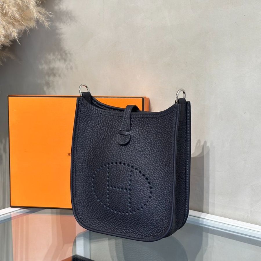 HERMES Mini Evelyne - Caban 3Y 水冰藍銀 B-2