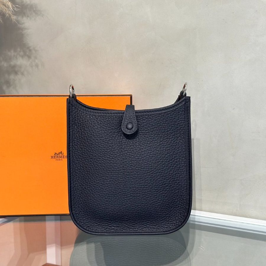 HERMES Mini Evelyne - Caban 3Y 水冰藍銀 B-3