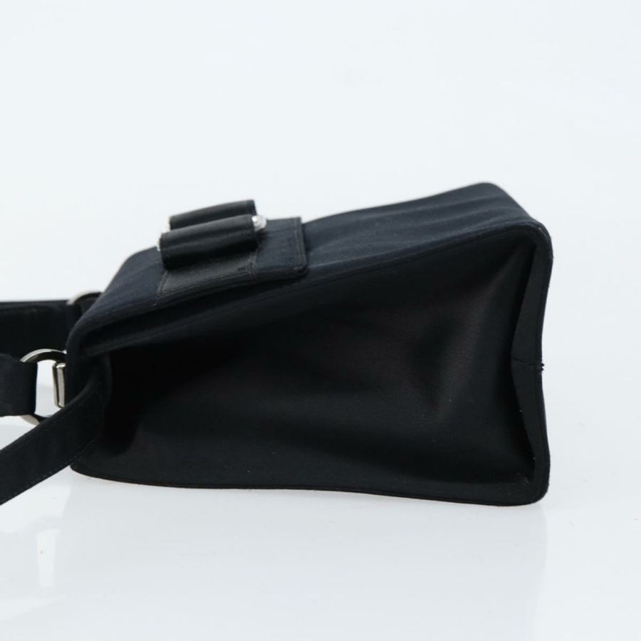 【日本直送】Salvatore Ferragamo Vala 手提包 緞面 兩用 黑色 銀色 正品 151299-3