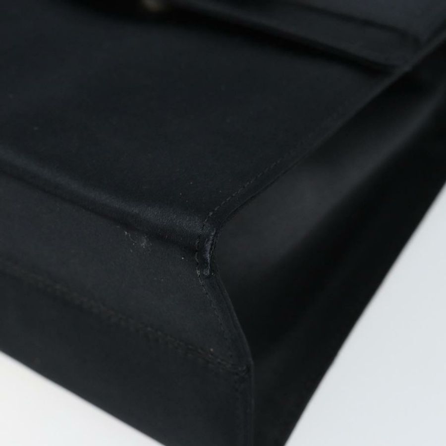 【日本直送】Salvatore Ferragamo Vala 手提包 緞面 兩用 黑色 銀色 正品 151299-15