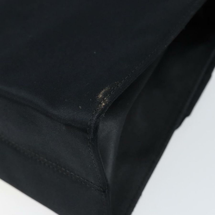 【日本直送】Salvatore Ferragamo Vala 手提包 緞面 兩用 黑色 銀色 正品 151299-17