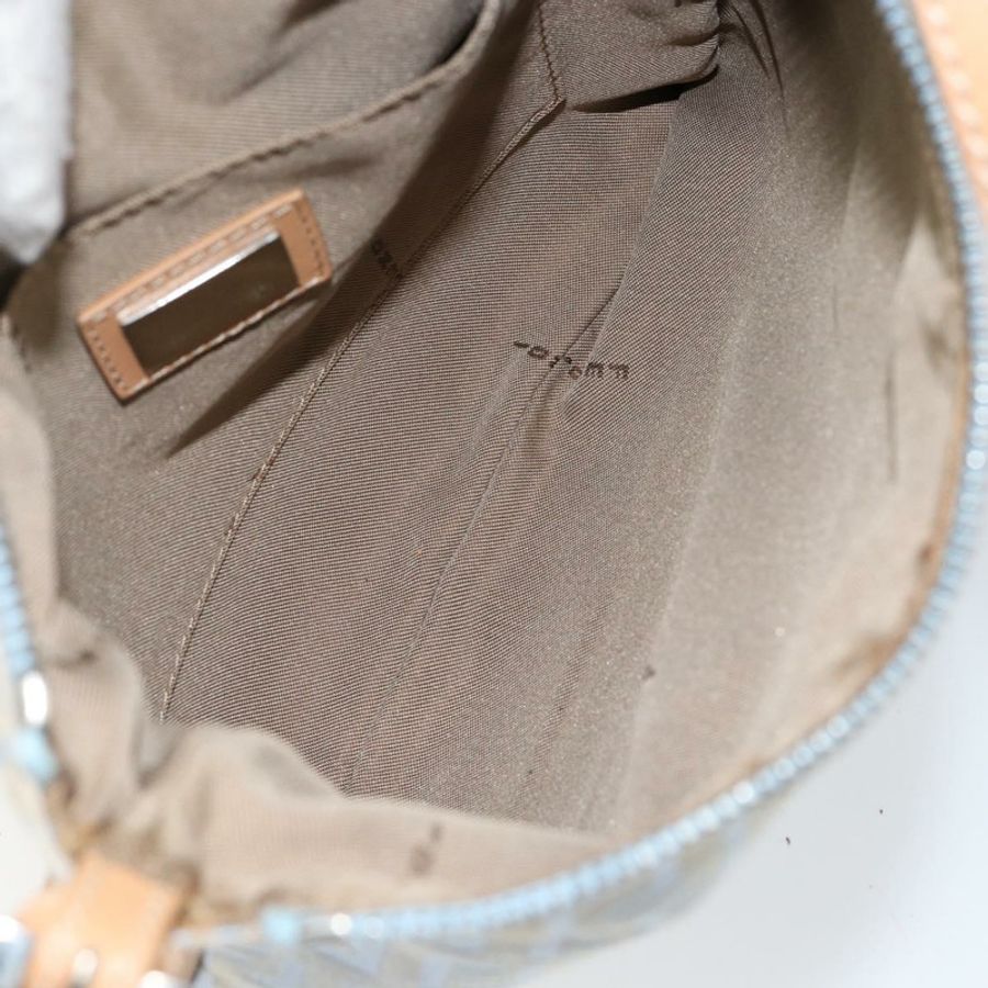 【日本直送】FENDI Zucchino帆布單肩包 淺藍色 銀色 正品 153315-10