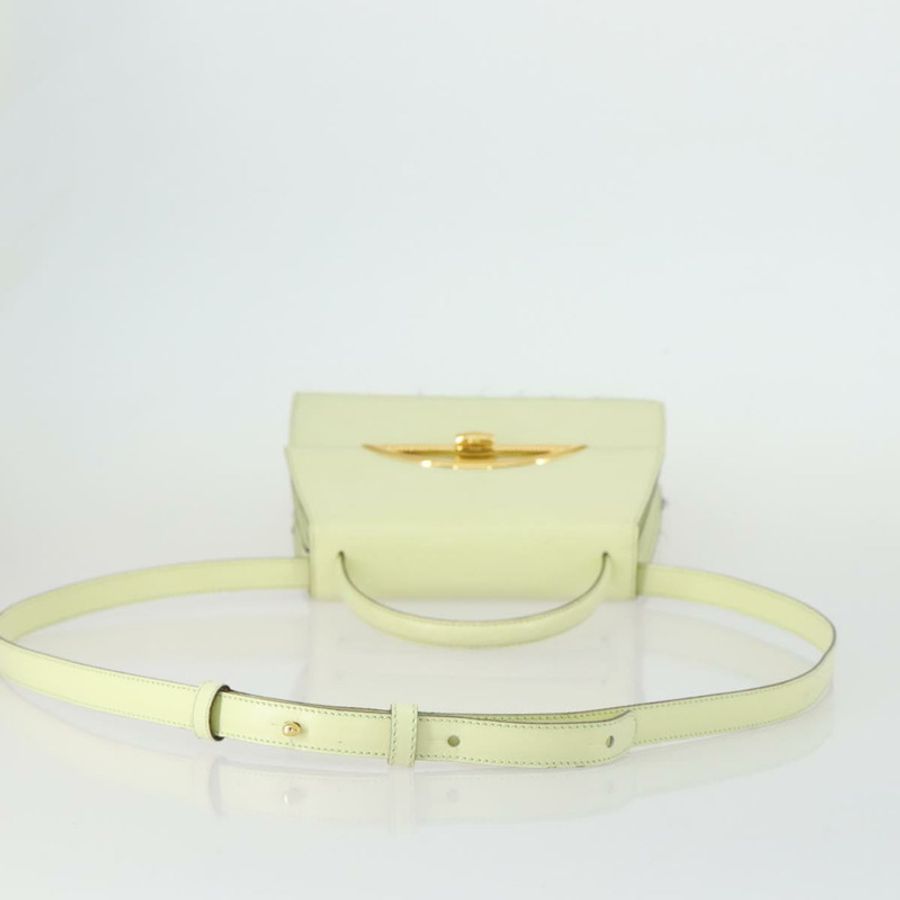 【日本直送】CELINE 手提包 皮革 2way 綠色金色 正品 153240-6