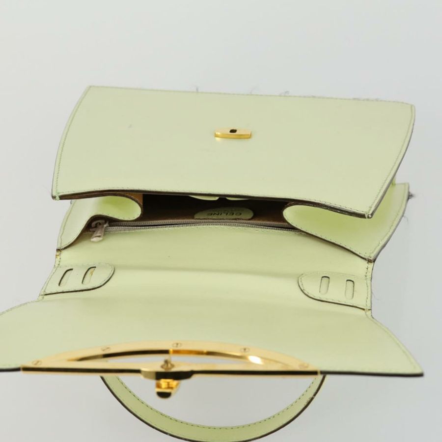 【日本直送】CELINE 手提包 皮革 2way 綠色金色 正品 153240-19