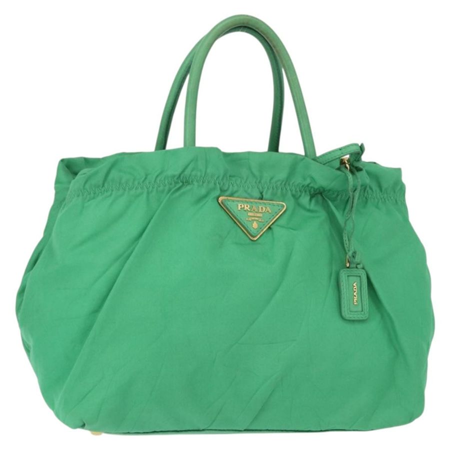 【日本直送】PRADA 尼龍綠金色手提包 正品 154693-0