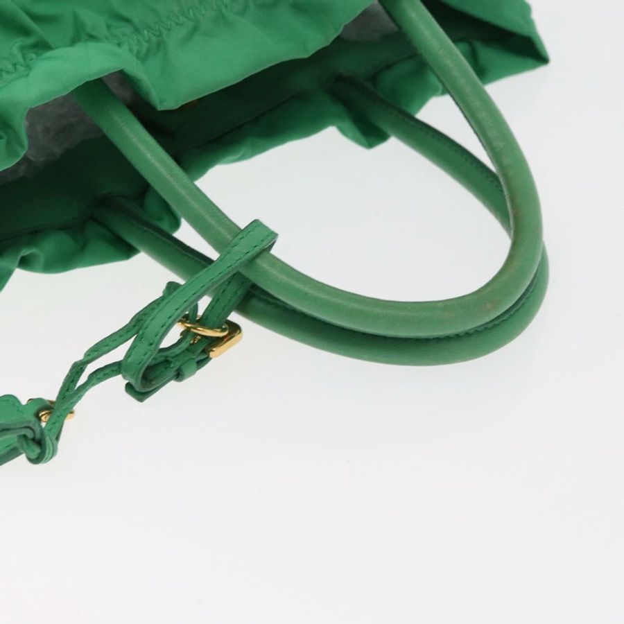 【日本直送】PRADA 尼龍綠金色手提包 正品 154693-6