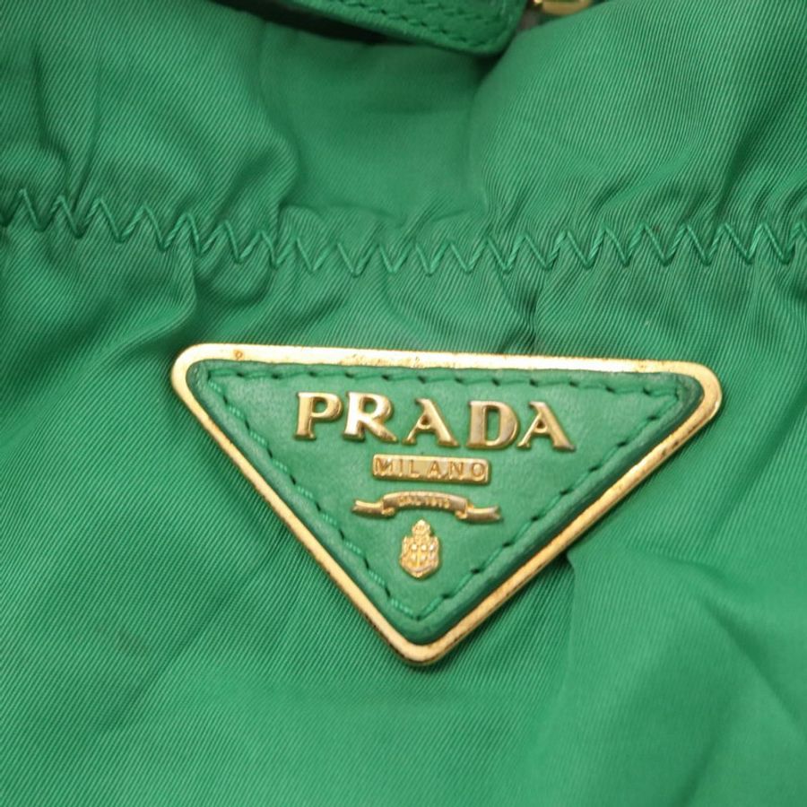 【日本直送】PRADA 尼龍綠金色手提包 正品 154693-16
