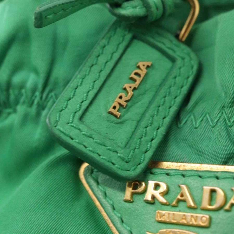 【日本直送】PRADA 尼龍綠金色手提包 正品 154693-17