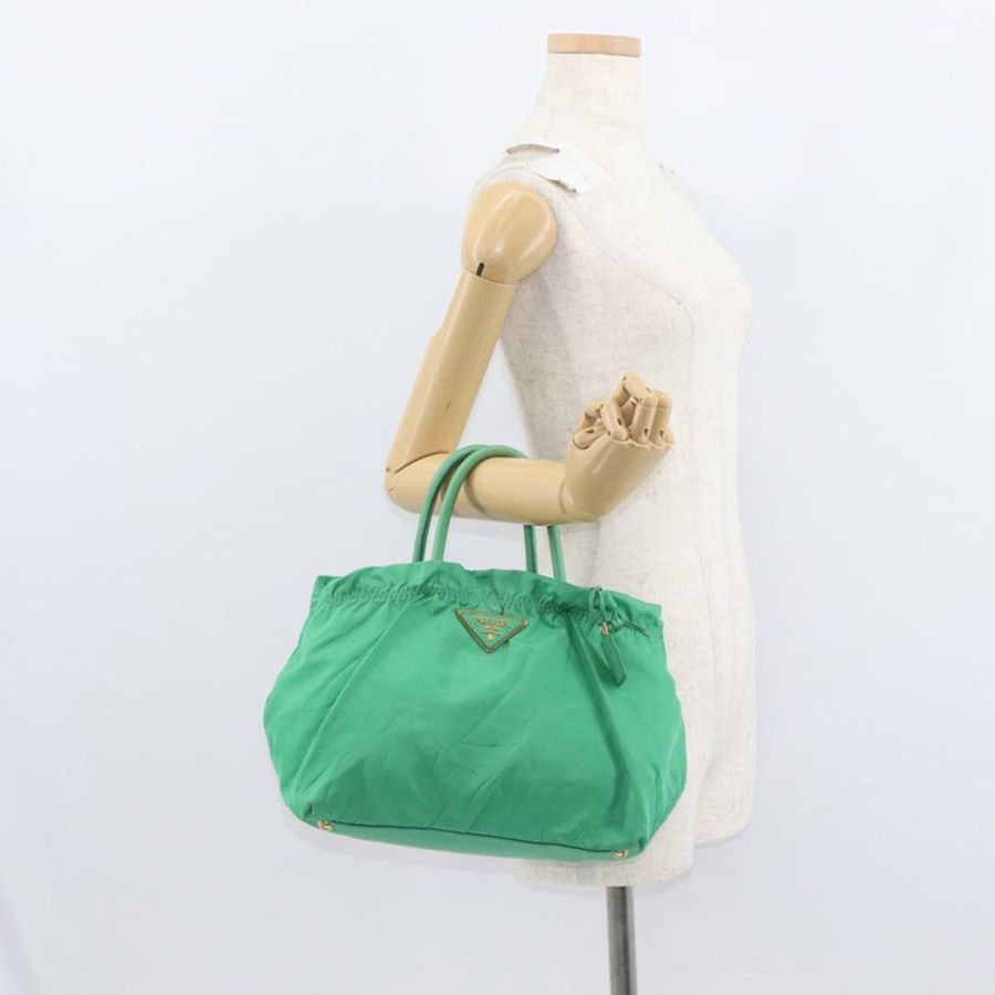 【日本直送】PRADA 尼龍綠金色手提包 正品 154693-23