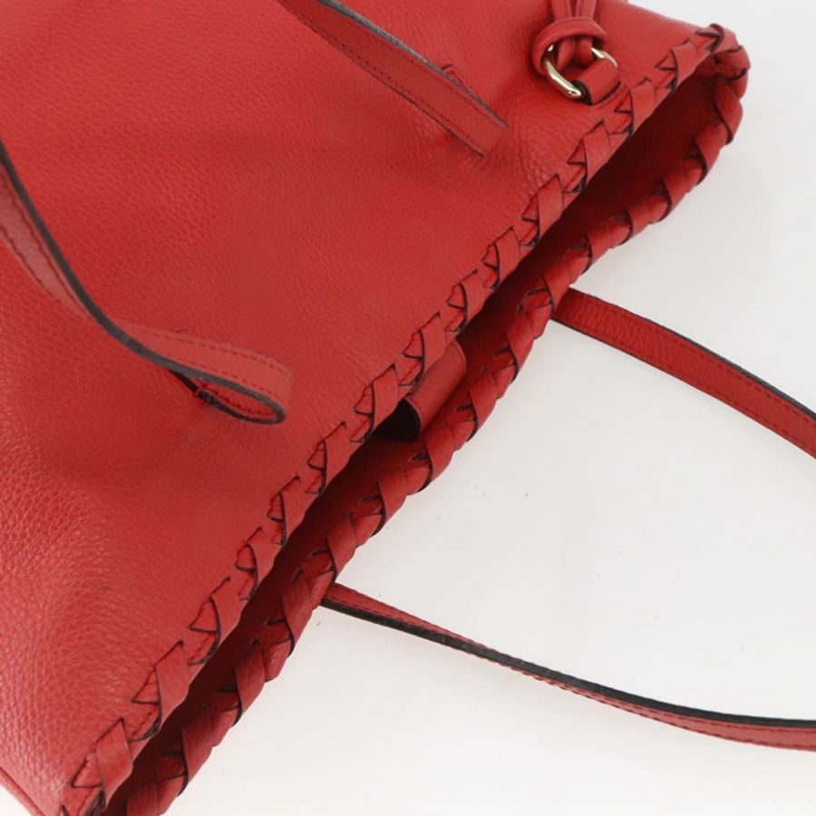 【日本直送】GUCCI 竹節 Indy 手提包 皮革 暢貨中心 紅色金色 354665 正品 156606-5