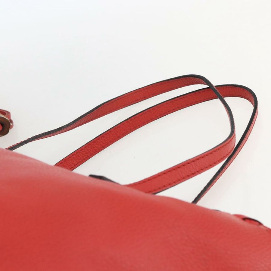 【日本直送】GUCCI 竹節 Indy 手提包 皮革 暢貨中心 紅色金色 354665 正品 156606-7