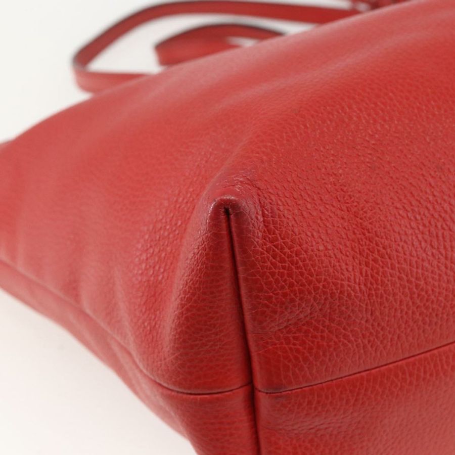 【日本直送】GUCCI 竹節 Indy 手提包 皮革 暢貨中心 紅色金色 354665 正品 156606-8