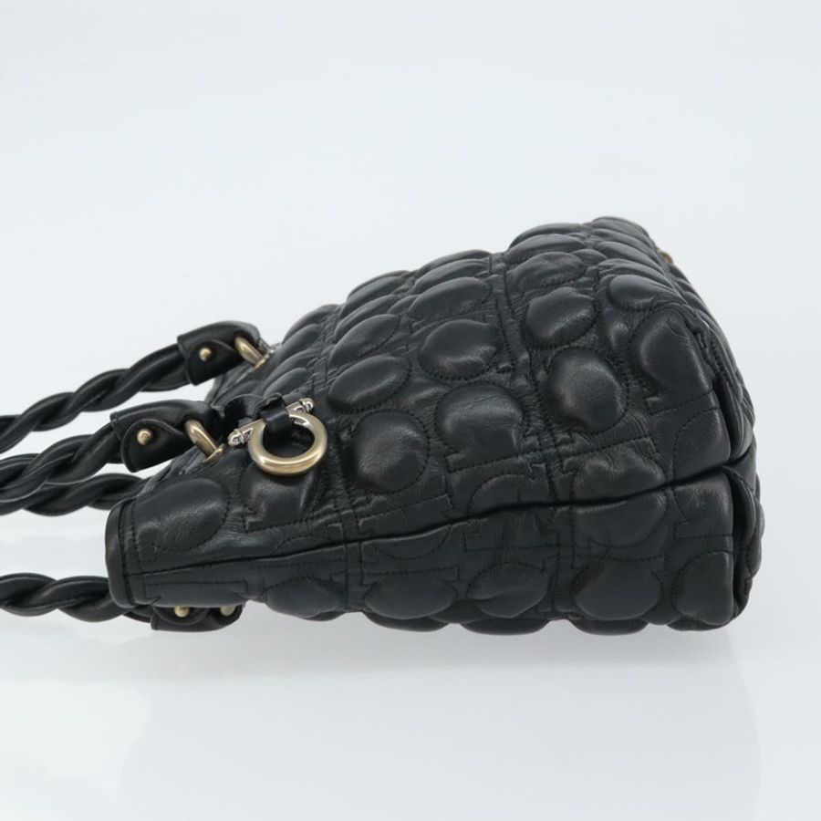 【日本直送】Salvatore Ferragamo 手提包 皮革 黑色 正品 156381V-3
