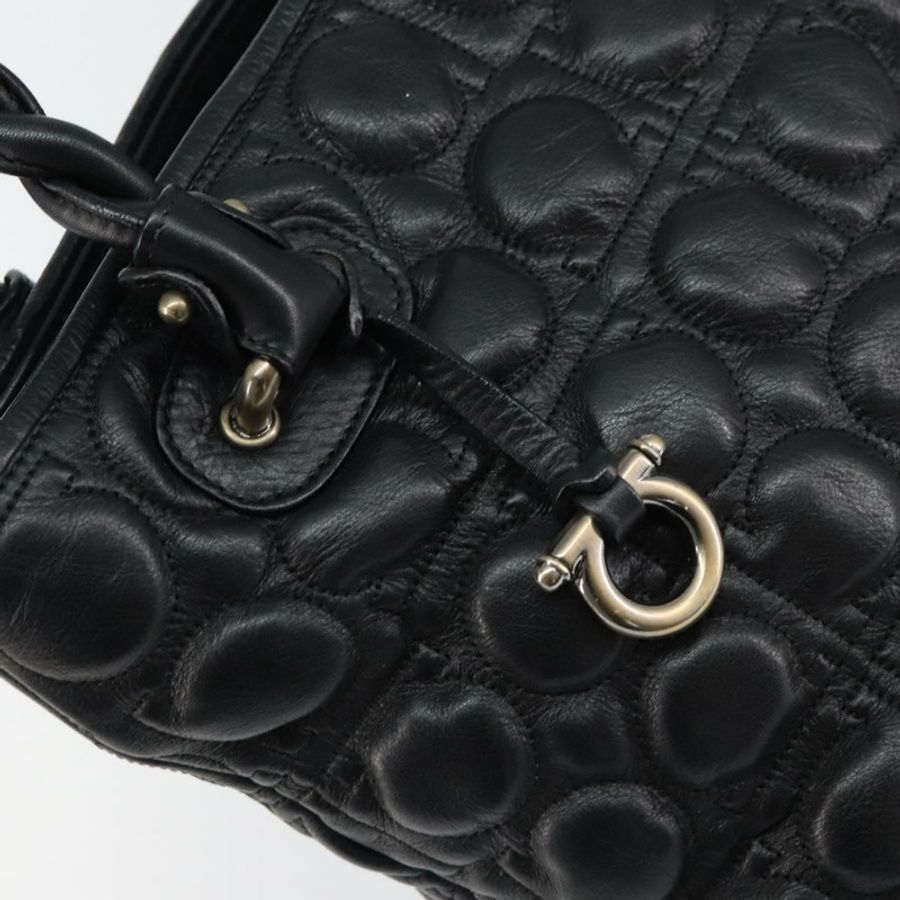 【日本直送】Salvatore Ferragamo 手提包 皮革 黑色 正品 156381V-16
