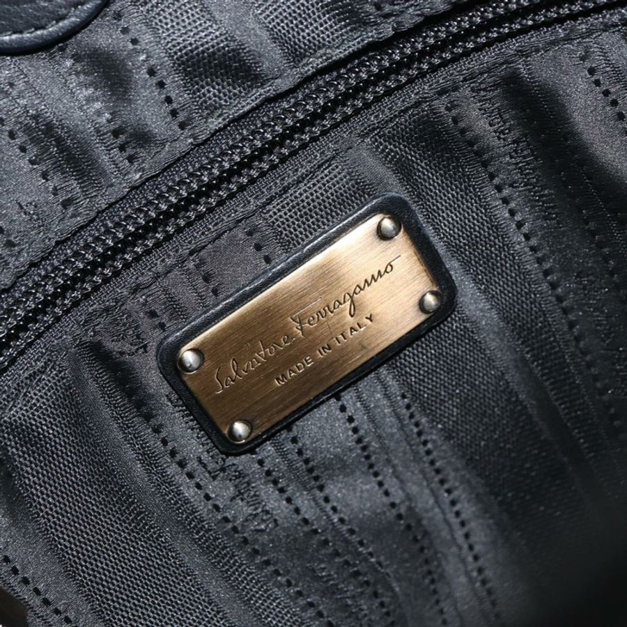 【日本直送】Salvatore Ferragamo 手提包 皮革 黑色 正品 156381V-17