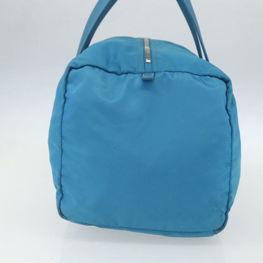 【日本直送】PRADA 波士頓包 尼龍 藍色 銀色 正品 157666-3