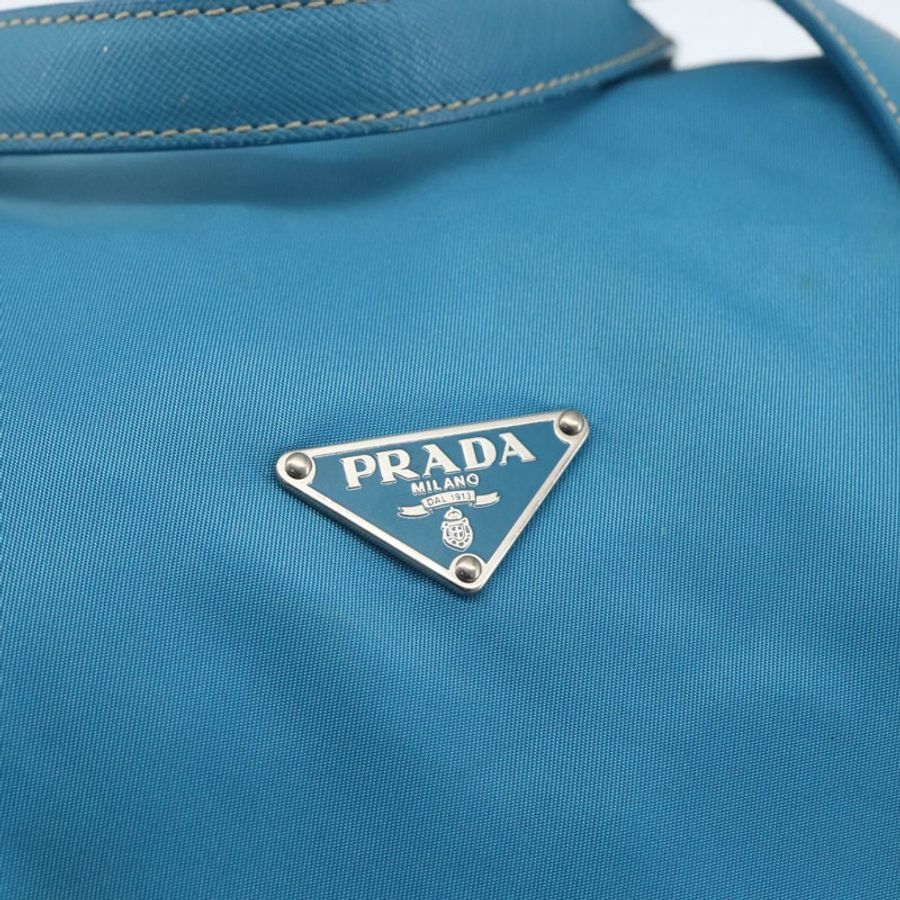 【日本直送】PRADA 波士頓包 尼龍 藍色 銀色 正品 157666-16