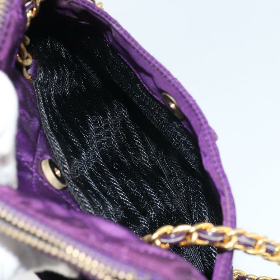 【日本直送】PRADA 尼龍紫色金色鏈條單肩包 正品 157669-22
