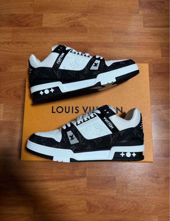 Lv Trainer路易威登黑白熊貓低幫板鞋 黑白色 40.5碼-0