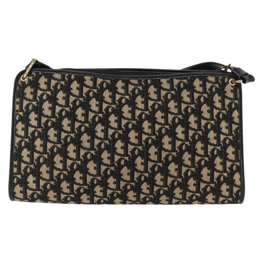 【日本直送】Christian Dior Trotter帆布鏈條單肩包 黑色 金色 正品 157804-1