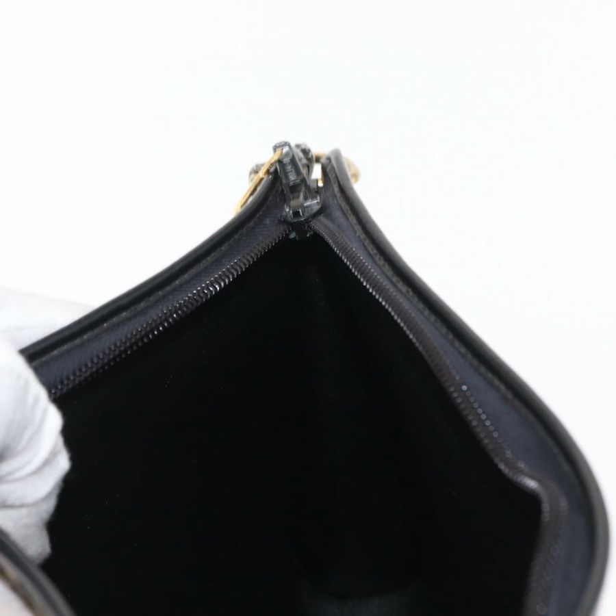 【日本直送】Christian Dior Trotter帆布鏈條單肩包 黑色 金色 正品 157804-17