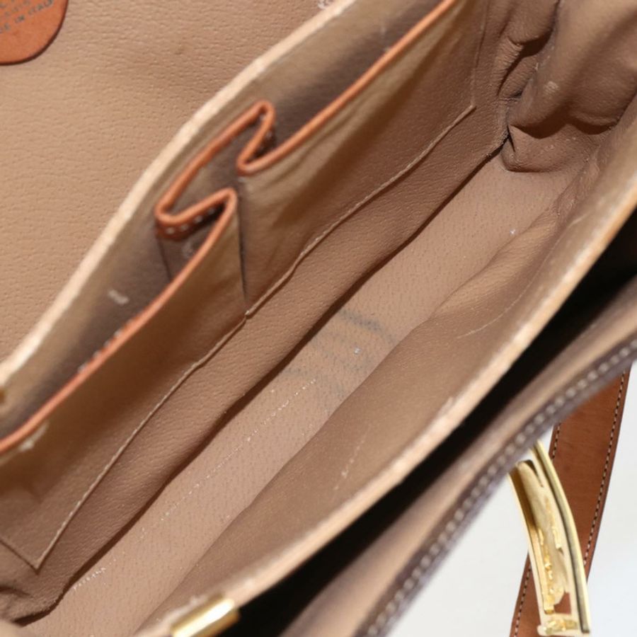【日本直送】CELINE Macadam帆布馬車包 PVC皮革 棕色 金色 正品 157263-9