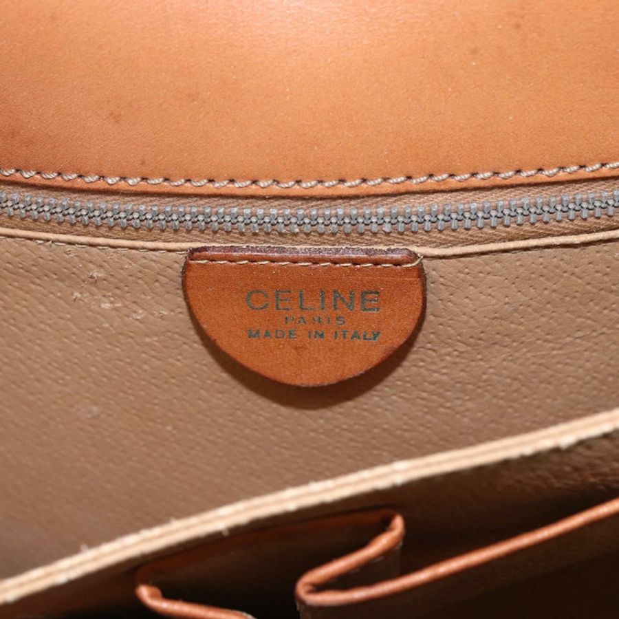 【日本直送】CELINE Macadam帆布馬車包 PVC皮革 棕色 金色 正品 157263-17