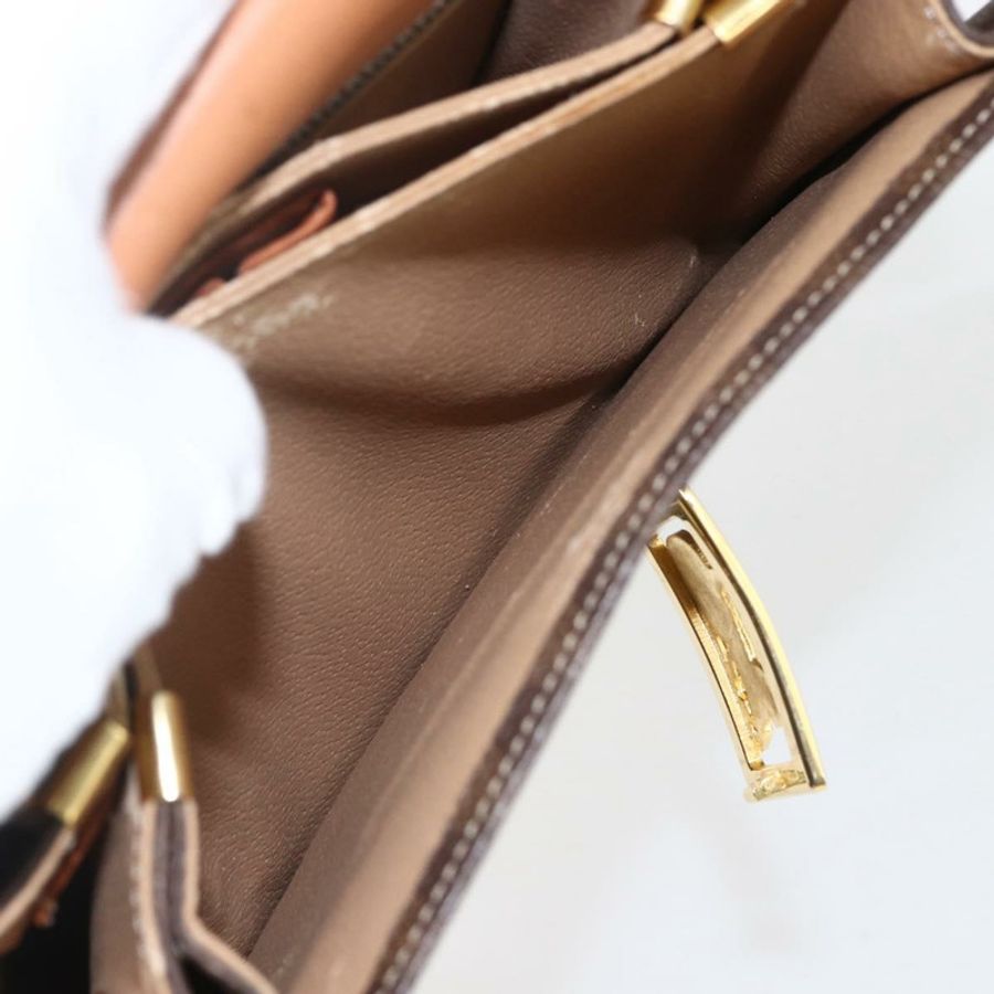 【日本直送】CELINE Macadam帆布馬車包 PVC皮革 棕色 金色 正品 157263-23