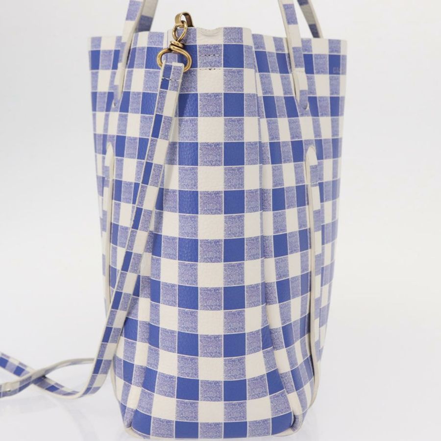 【日本直送】BALENCIAGA Everyday Tote XS 手提包 皮革 2way Blue Gold 489813 Auth 156650-2