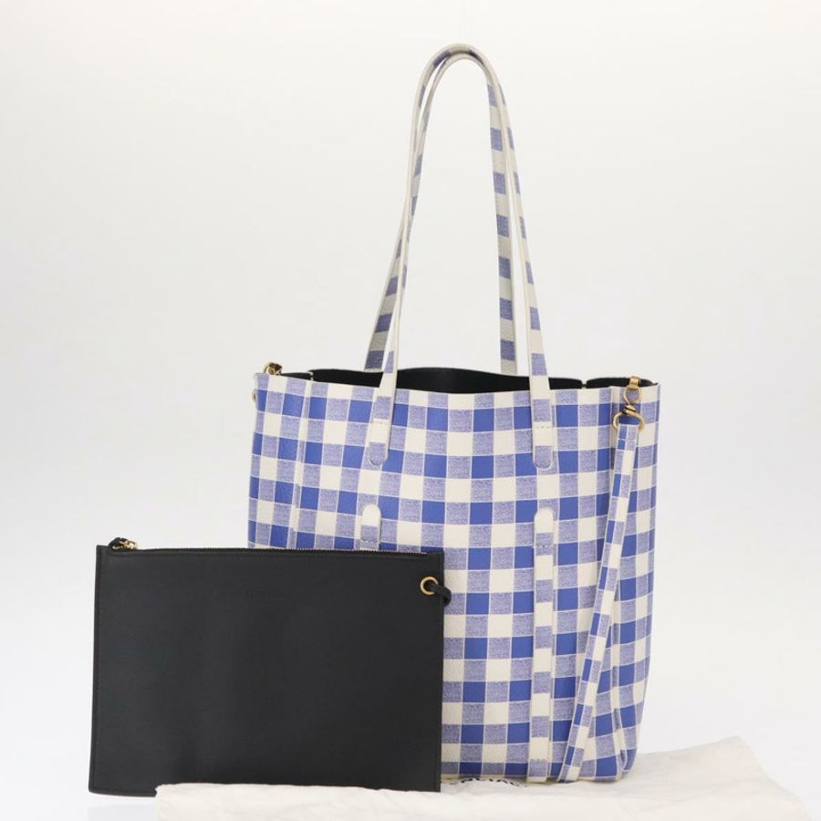 【日本直送】BALENCIAGA Everyday Tote XS 手提包 皮革 2way Blue Gold 489813 Auth 156650-11