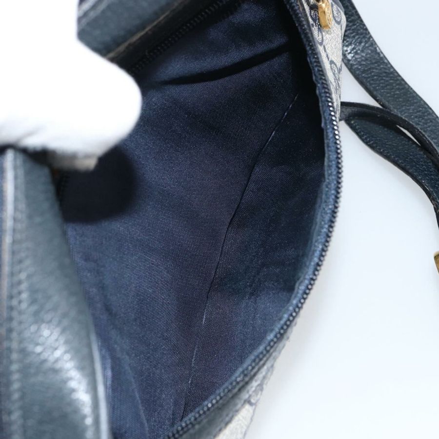【日本直送】GUCCI GG Supreme Sherry Line 單肩包 PVC 海軍藍/金色 75 02 004 正品 159729-10