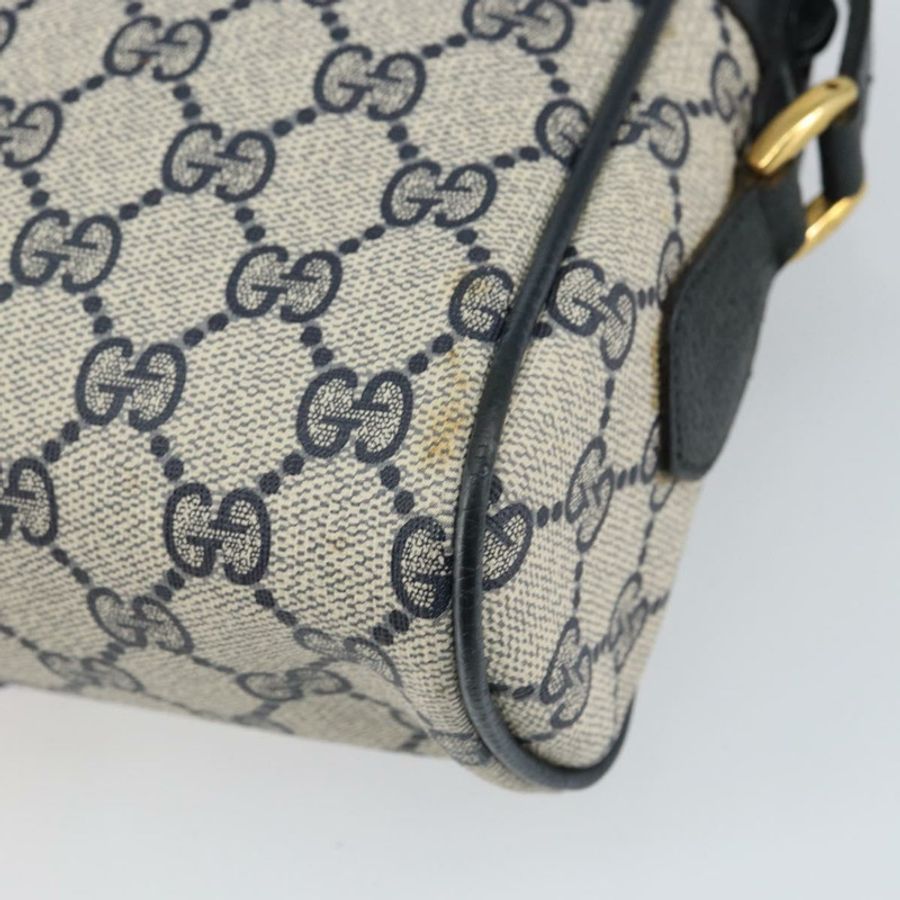 【日本直送】GUCCI GG Supreme Sherry Line 單肩包 PVC 海軍藍/金色 75 02 004 正品 159729-15