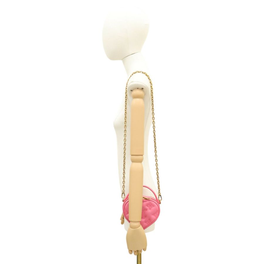 粉色 原花 牛皮壓紋 POP MY HEART 2WAY MINI 肩背包【LOUIS VUITTON LV 路易威登】 M81893-5