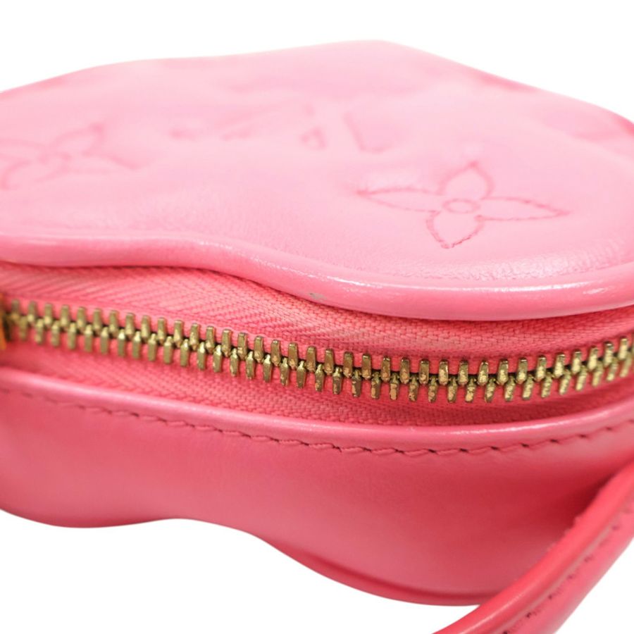 粉色 原花 牛皮壓紋 POP MY HEART 2WAY MINI 肩背包【LOUIS VUITTON LV 路易威登】 M81893-9