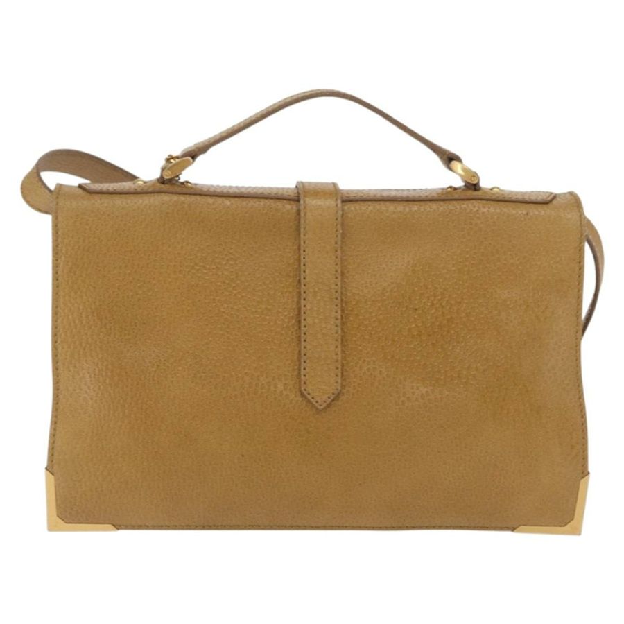 【日本直送】FENDI 手提包 皮革 兩用 棕色 金色 正品 158141-1