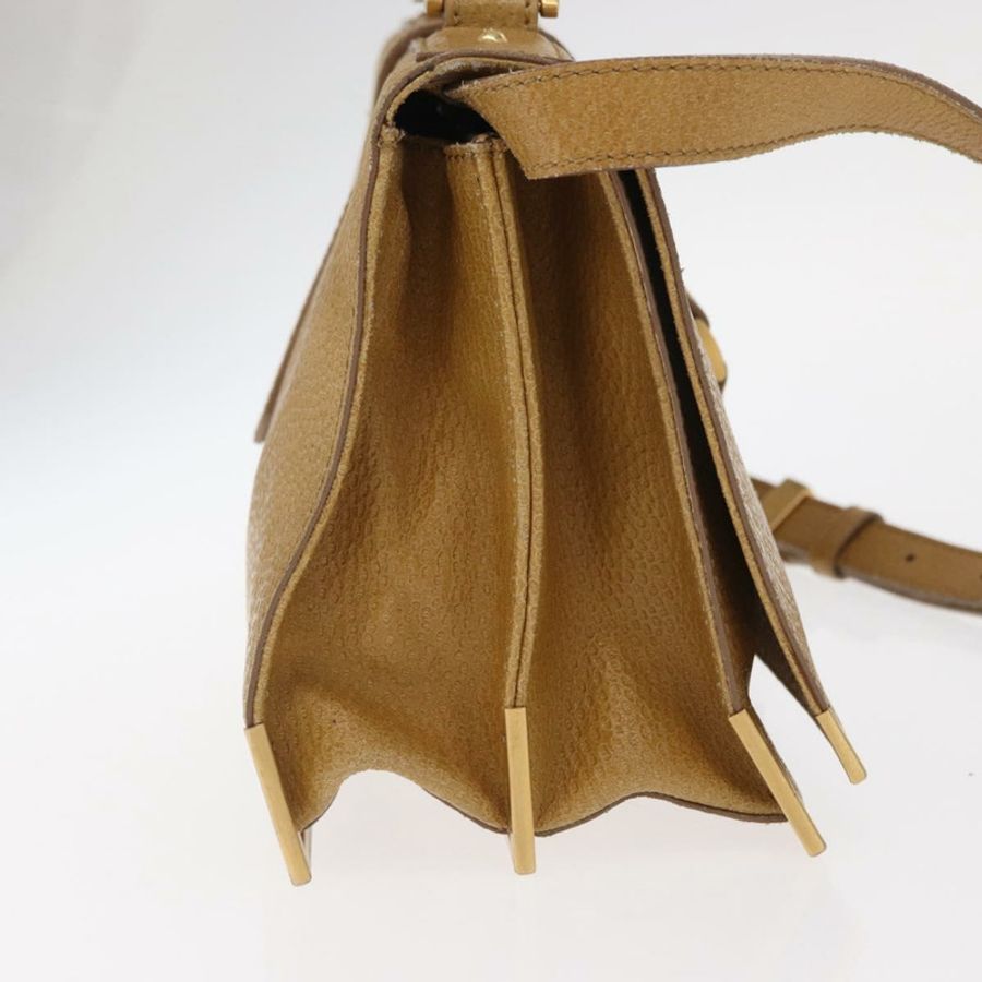【日本直送】FENDI 手提包 皮革 兩用 棕色 金色 正品 158141-3