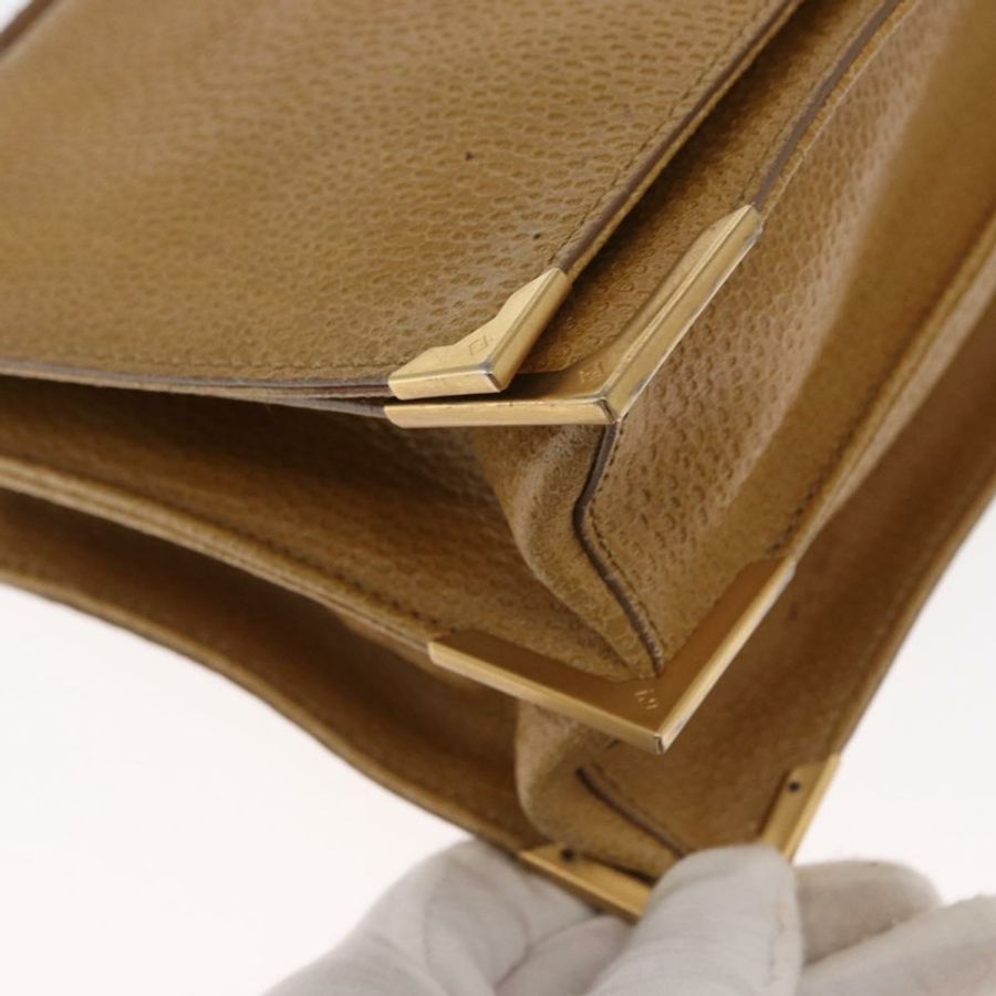 【日本直送】FENDI 手提包 皮革 兩用 棕色 金色 正品 158141-8