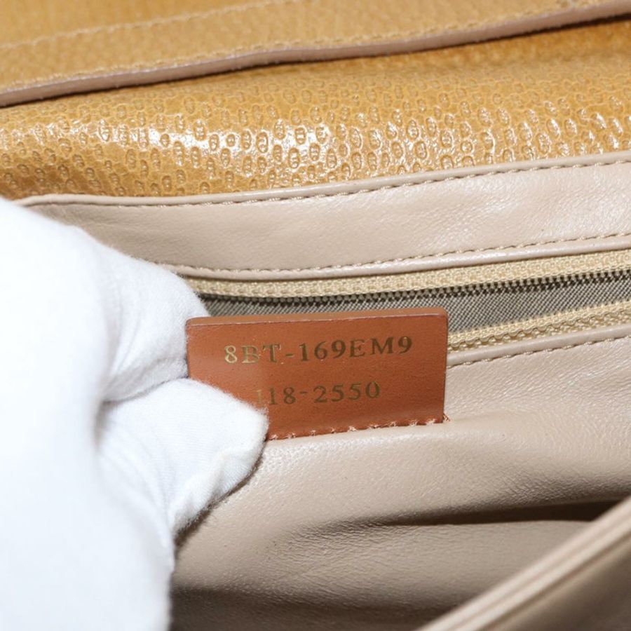 【日本直送】FENDI 手提包 皮革 兩用 棕色 金色 正品 158141-11